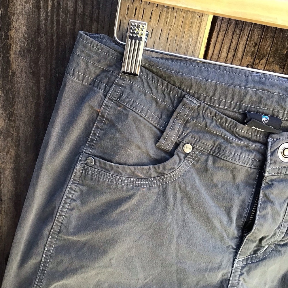 KUHL Free Range Gray Cargo Hiking Pants Outdoor Trail Utility Size 8 Regular - Picture 3 of 9